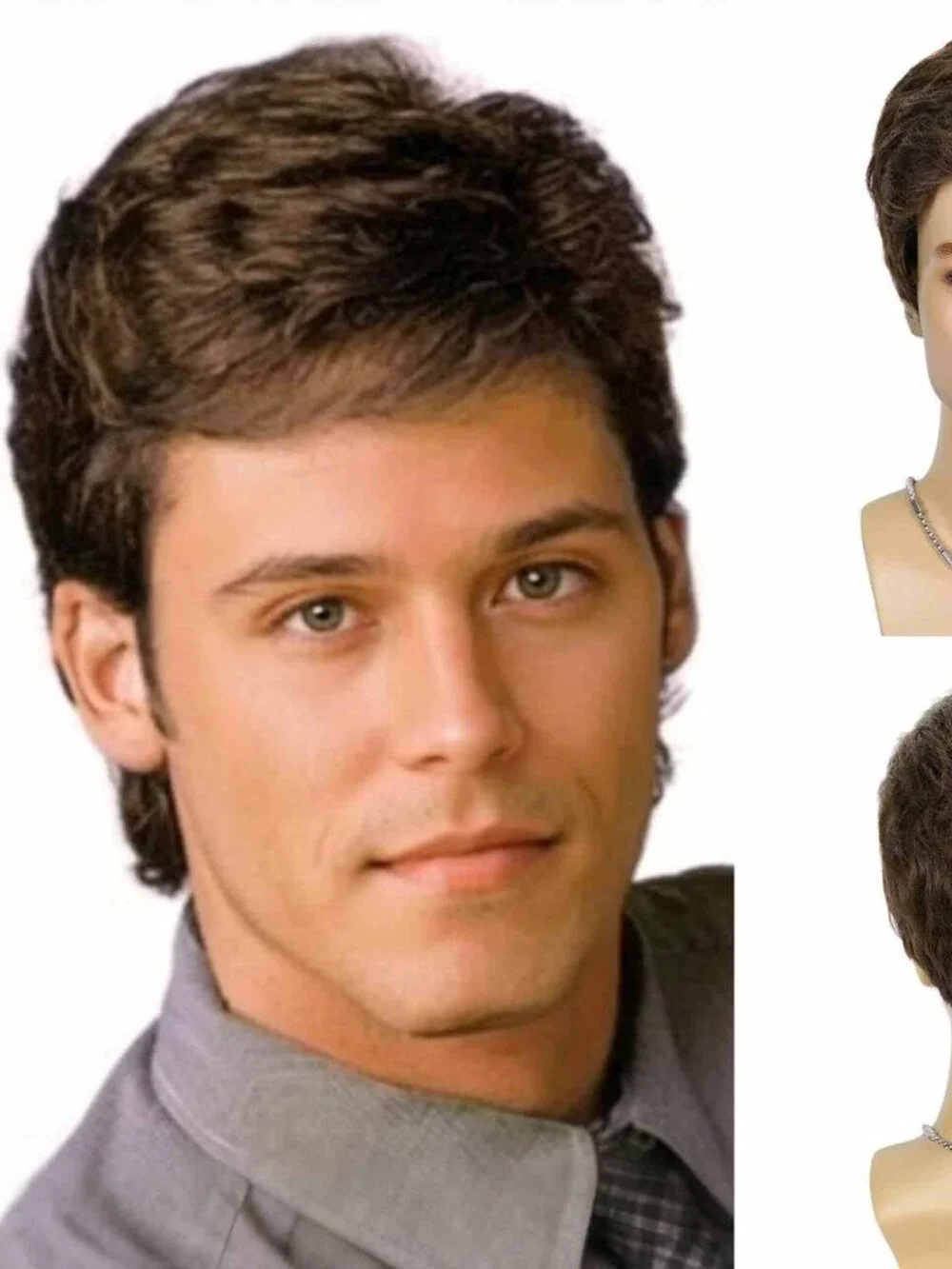 Mens Short Brown Wig N8480